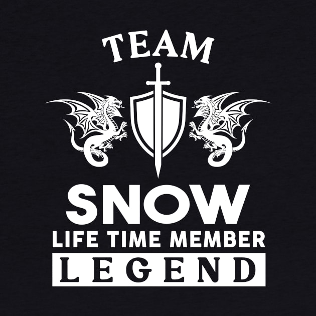 Snow Name T Shirt - Snow Life Time Member Legend Gift Item Tee by unendurableslemp118